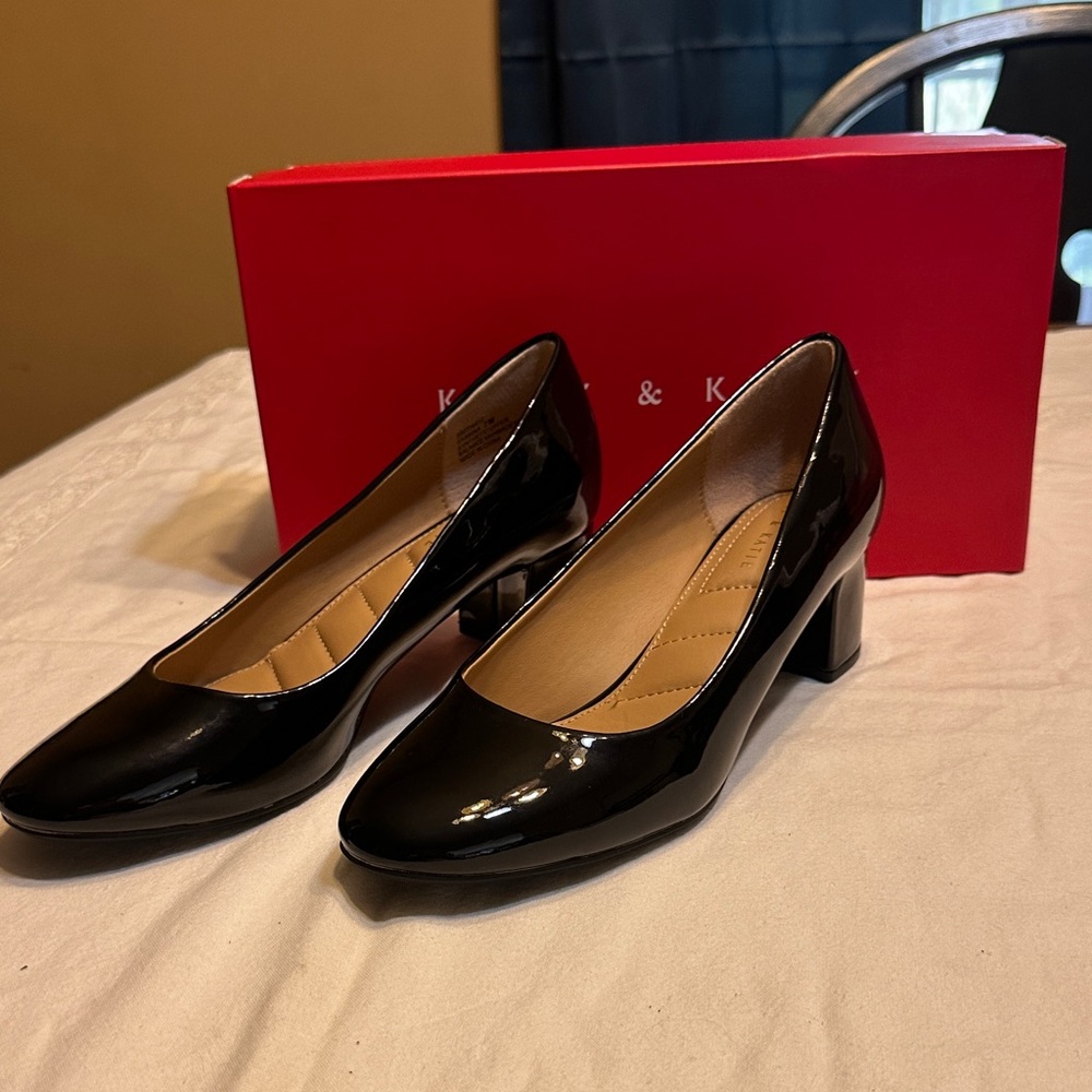 Kelly & Katie Black Patent Heels